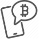 bitcoin, cryptocurrency, digital currency, mobile, payment icon