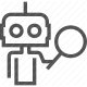 artificial intelligence, automation, bot, chatbot, search icon