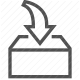 box, container, download, package, storage icon