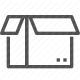 box, cardboard, container, package, shipping icon