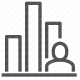 bar graph, business analytics, corporate hierarchy, data analysis, growth, management, performance chart icon