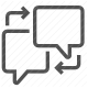 business communication, chat bubbles, conversation, dialogue, feedback icon