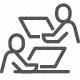 business meeting, collaboration, discussion, negotiation, presentation icon