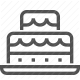 bakery, birthday, cake, celebration, dessert, party, sweet icon