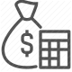 budget, calculation, calculator, finance, money icon