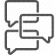 chat, communication, conversation, dialogue, messages, speech bubbles, texting icon