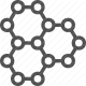 atomic bonds, chemical structure, chemistry, molecular diagram, molecule icon