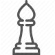 bishop, chess, game, piece, strategy icon