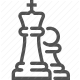 bishop, chess, king, pieces, strategy icon