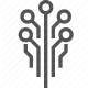 circuit, connection, electronics, schematic, technology icon