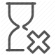 clock, remove, countdown, hourglass, sand, time, timer, waiting, delete icon