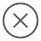 cancel, close, cross, delete, dismiss, exit, remove icon