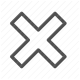 cancel, close, delete, dismiss, exit, quit, remove icon