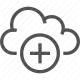 add cloud, cloud computing, cloud services, cloud storage, new cloud icon