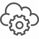 cloud computing, cloud configuration, cloud gear, cloud services, cloud settings icon