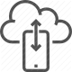 backup, cloud computing, cloud storage, data sync, file transfer icon