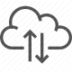 cloud computing, cloud storage, data sync, internet, upload download icon