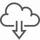 cloud computing, cloud storage, data transfer, download, internet icon