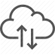 cloud, cloud storage, database, data transfer, download, sync, upload icon