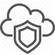 cloud security, cloud services, cloud shield, data protection, internet safety icon