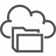 cloud services, cloud storage, data sharing, file sync, online backup icon