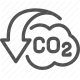 carbon dioxide, climate change, co2, emissions, greenhouse gas icon