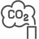 carbon dioxide, climate change, co2, emissions, greenhouse gas icon