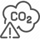 carbon dioxide, co2, emissions, environment, greenhouse gas icon