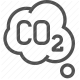 carbon dioxide, co2 emissions, environmental impact, exhaust gases, pollution icon