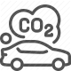 carbon dioxide, climate change, co2, emissions, pollution icon