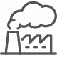 climate change, co2, emissions, factory, pollution icon