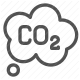 carbon dioxide, climate change, co2, emissions, greenhouse gas icon