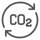 carbon dioxide, climate change, co2, emissions, greenhouse gas icon