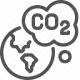 carbon dioxide, climate change, co2, emissions, greenhouse gas icon