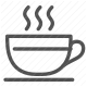 coffee, cup, hot beverage, steam, tea icon