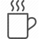 coffee, hot drink, mug, steam, tea icon