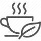 beverage, coffee, cup, leaf, tea icon