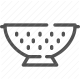 colander, cooking, draining, kitchen, pasta, strainer, utensil icon