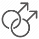 combined, gender symbols, male, mars, union, partnership, coupling, men, unity, homosexuality, gay, LGBT, male unity icon