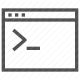 app, application, cli, command line interface, command prompt, console, terminal icon