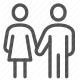 bond, commitment, companionship, connection, couple, family, friendship, holding hands, human figures, love, man, marriage, pair, partners, partnership, people, relationship, romance, silhouette, simple, teamwork, together, togetherness, unity, woman icon