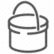 bucket, building, construction, equipment, maintenance, paint bucket, tool icon