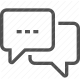 chat, communication, contact, conversation, dialogue, message, speech bubble icon