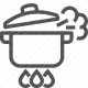 boiling, cooking, pot, steam, stove icon