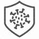 coronavirus, health, protection, safety, shield icon