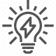 creativity, idea, innovation, inspiration, lightbulb icon