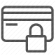 credit card, finance, lock, payment, security icon