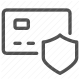 banking, credit card, finance, payment, protection, security, shield icon