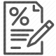 credit rating, document, evaluation, finance, interest rate icon