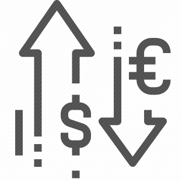 dollar, money, finance, arrows, currency exchange, exchange rate, euro